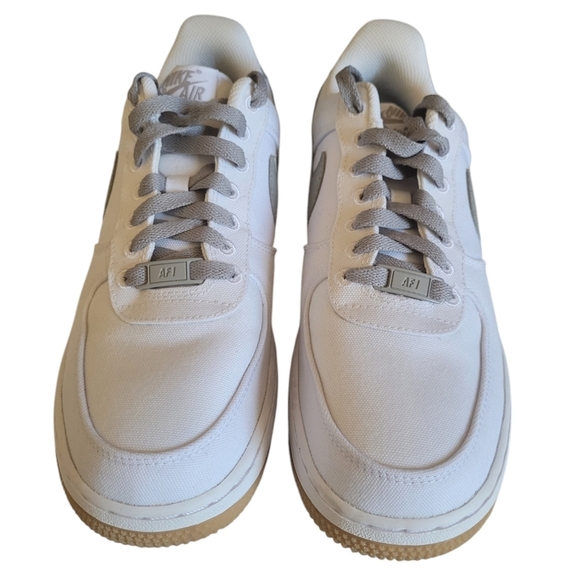 Nike Air Force 1 Light Bone White Canvas Sneaker, Size 9 DZ3637-900 - Picture 7 of 16